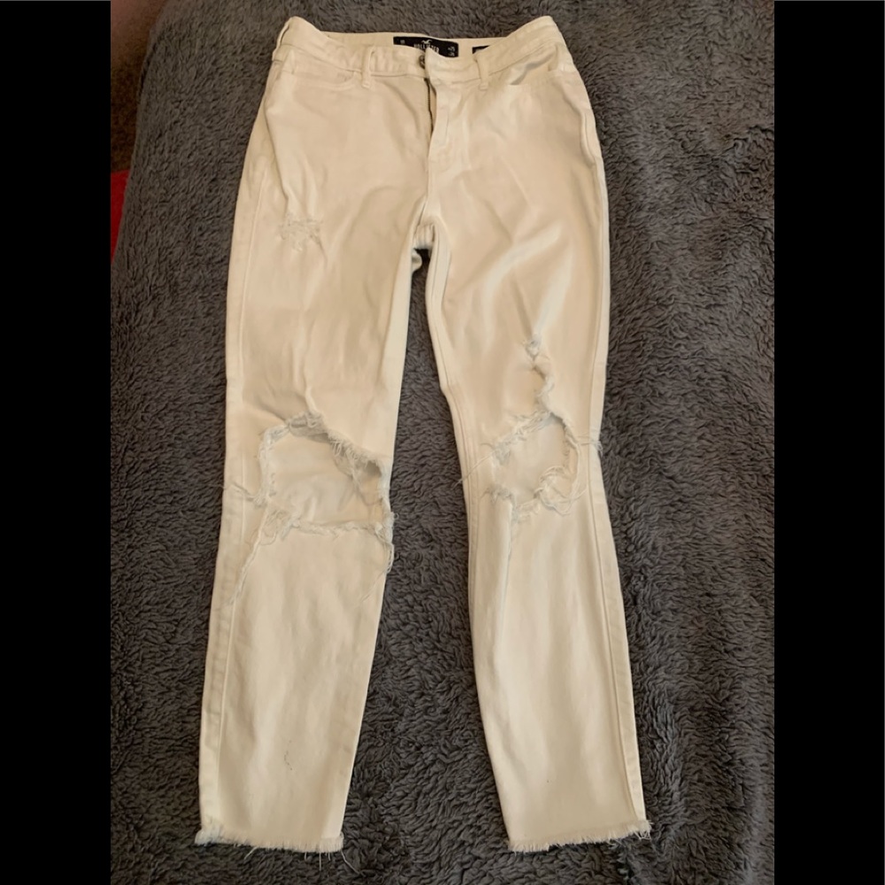Hollister white  denim jeans